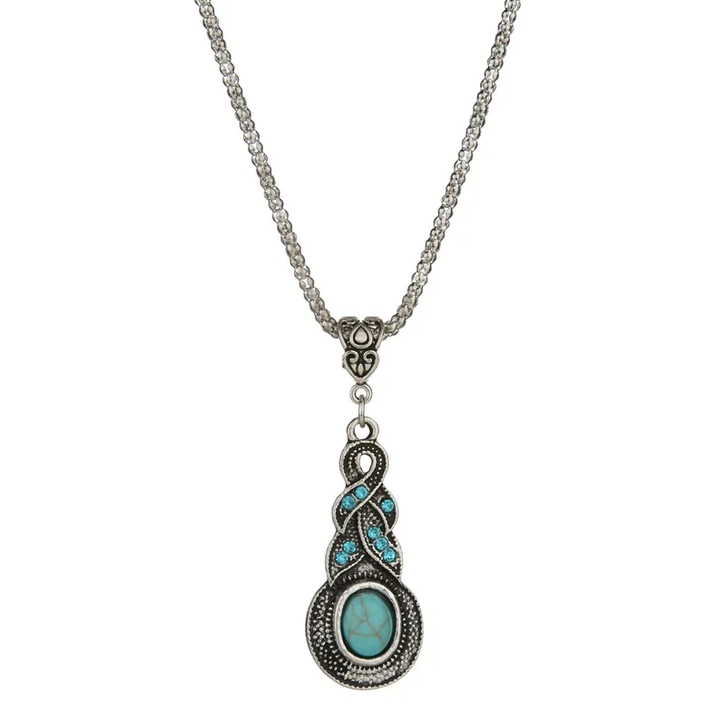 Богемное этническое ожерелье с модным голубым камнем подвеска павлином серьги