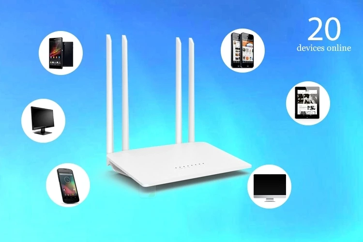 KuWfi 300 Мбит/с беспроводной маршрутизатор 2,4G высокоскоростной домашний Wifi маршрутизатор беспроводной повторитель/AP с 4* 5dBi и антеннами Поддержка 32 устройств