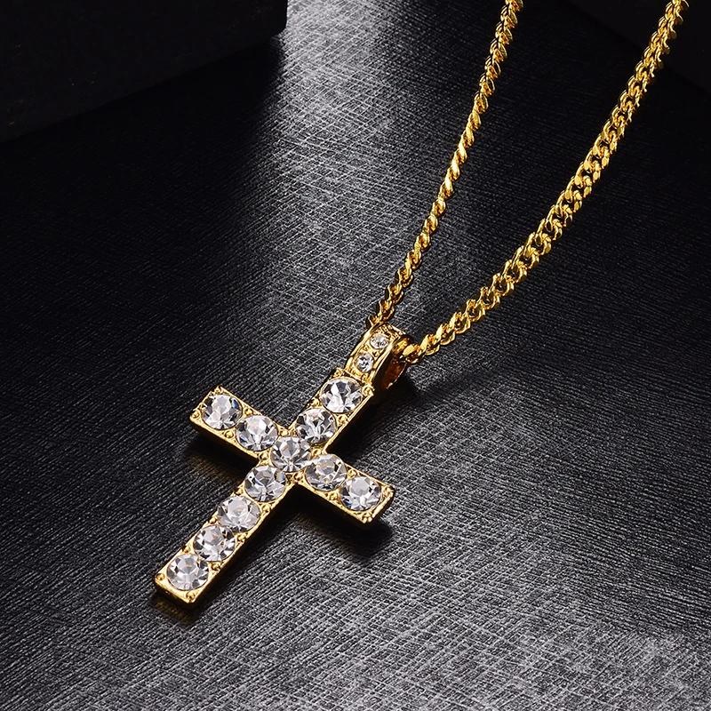 

2021 New Fashion Handmade Round Glass Bead Catholic Rosary Quality Bead Cross Necklace Beads Cross Religious Pendants Necklace