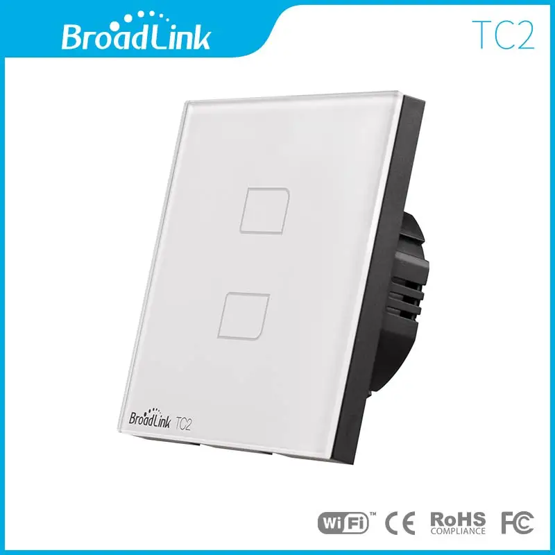 BroadLink ЕС TC2 E-Touch RF 433 МГц настенный включение/выключение света переключатель 123 банды Wi-Fi управление телефон один живой провод подключение умный дом