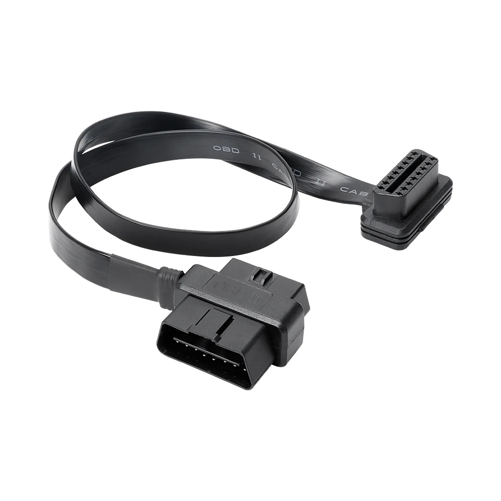 XTOOL Новый плоский тонкий кабель OBD 16 контактный ELM327 2 интерфейса штырь гнездо
