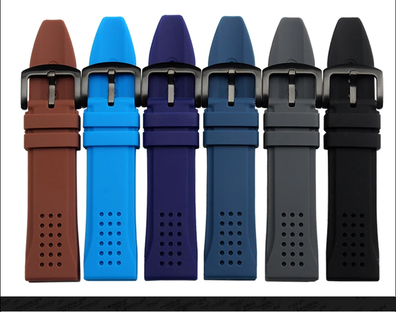 New! Breathable silicone watch strap for men and women Armani Panerai 24mm colorful accessories | Наручные часы
