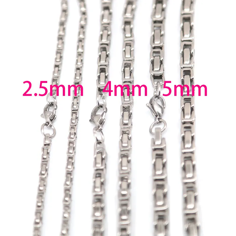 Мужская цепь серебристого цвета из нержавеющей стали 2 5 22 дюйма 316 мм 4 мм|necklace