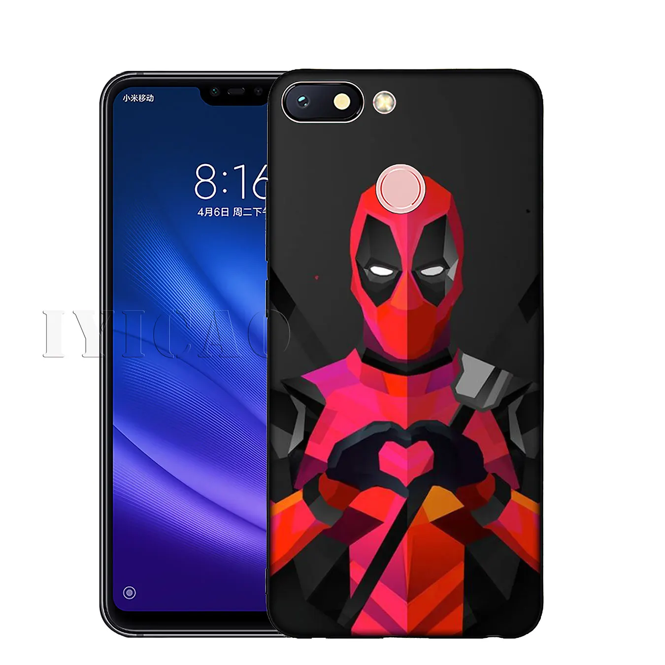 IYICAO Deadpool Soft Silicone Phone Case for Xiaomi Redmi K30 K20 8A 7A 6A 5A S2 GO Note 8 8T 7 5 6 Pro Black TPU Cover |