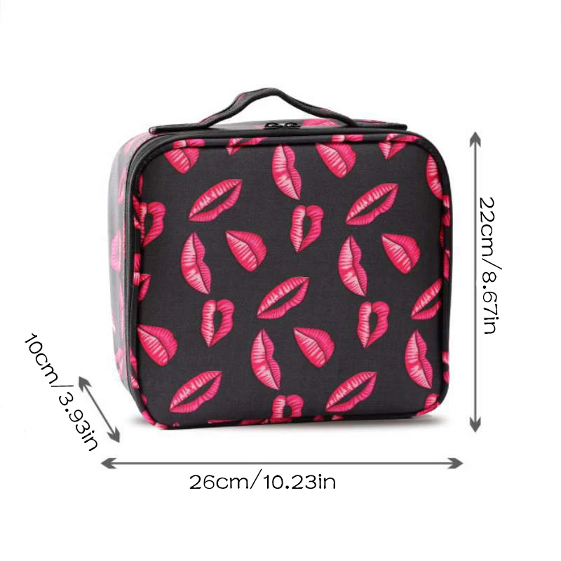 Brand 2019 New Storage box Red Lip Flower pattern Women Makeup Bag Nylon Waterproof Portable Travel Organizer Cosmetic Case | Дом и сад