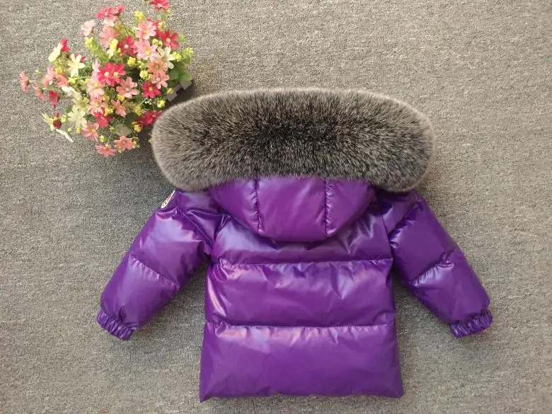 2018 зимняя одежда для маленьких мальчиков и девочек лыжный костюм 100% натуральный