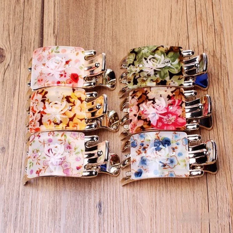 Заколка для волос с леопардовым принтом женская модный зажим резными цветами