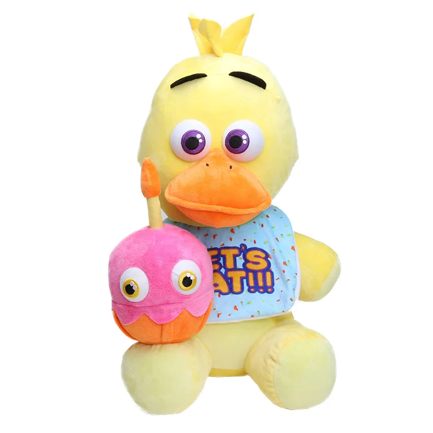 45cm yellow chica 15 см-45 см Five Nights at Freddy's плюшевые игрушки FNAF кошмар красный Foxy Freddy Fazbear плюшевый брелок-подвеска мягкая кукла - Цвет: 45cm yellow chica