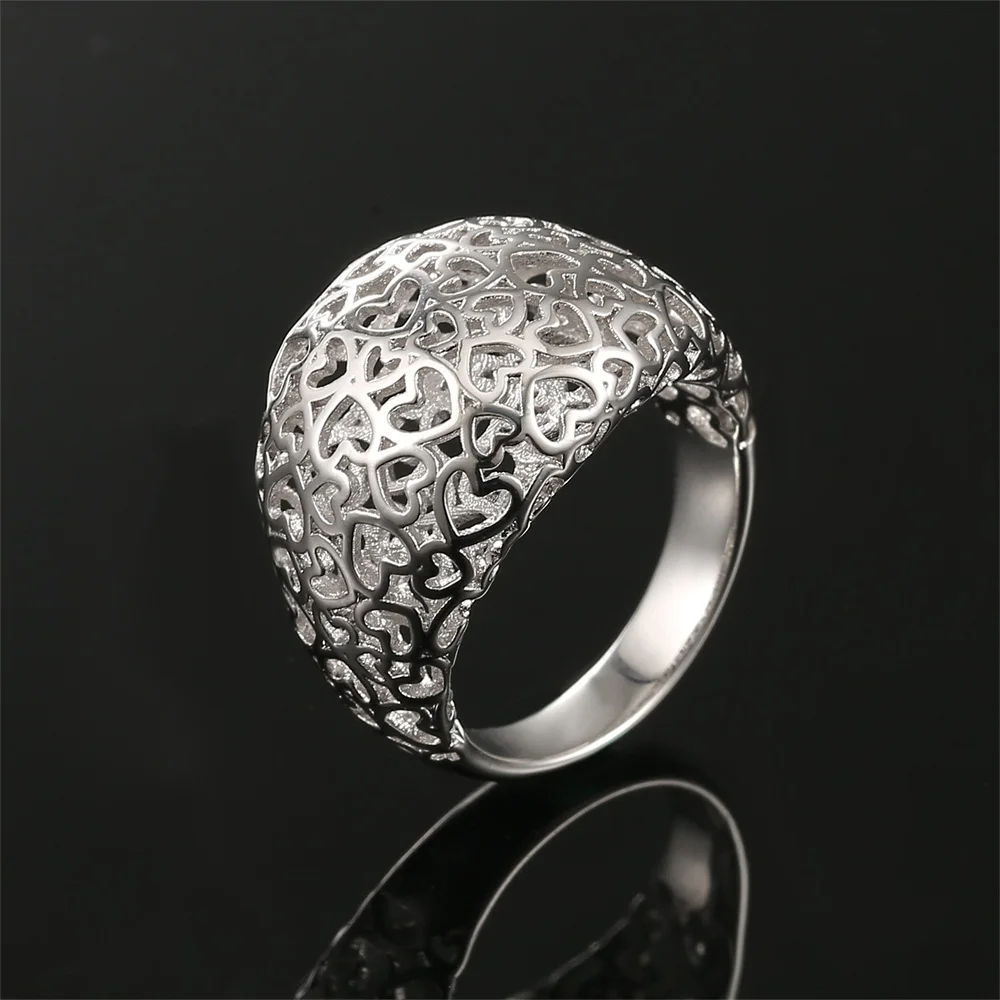 Cremo Rings For Women 3-Dimensional Hollow Heart-Shaped Fashion Jewelry Bijoux Femme Personalized Design New Wedding Gift Anillo | Украшения