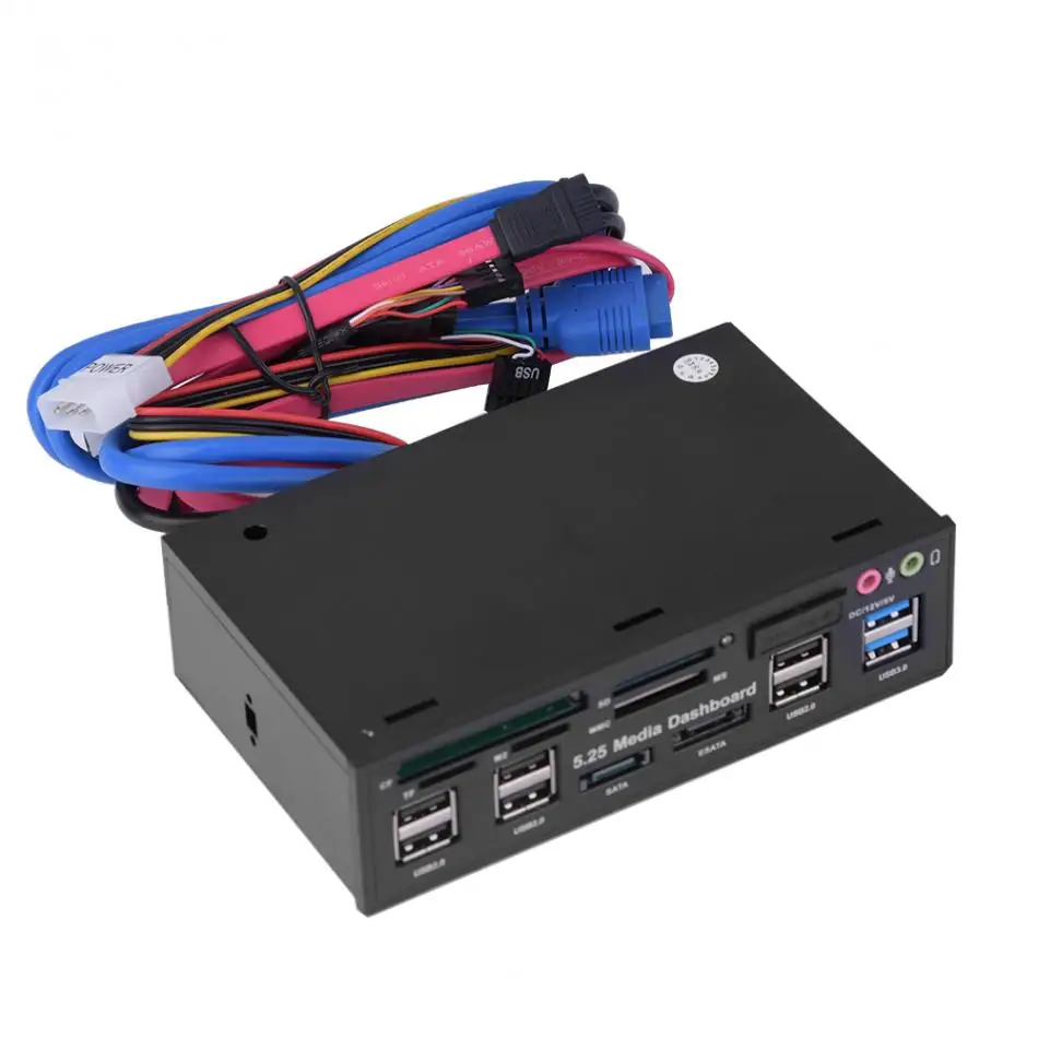 5 25 дюймов медиа приборная панель передняя USB 3 0/2 0 концентратор eSATA SATA аудио мульти