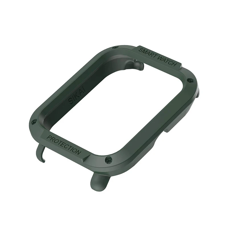 green only cases Для Amazfit Bip чехлы Смарт-часы протектор для Huami Чехлы Midong PC Оболочка Легкий SIKAI bip lite A1608 аксессуары - Цвет: green only cases