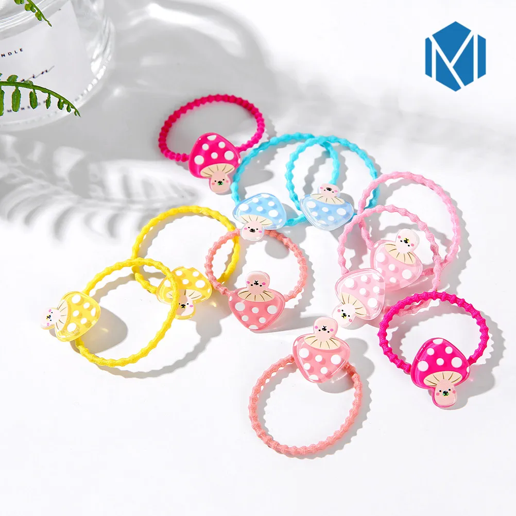 M MISM INS New Style Fruit Gum For Hair Girls Pendant Elastic Hair Bands Girls Ponytail Holders 10 Pieces\ Set Hair Accessories