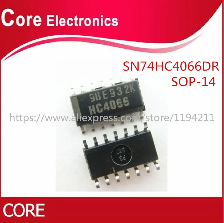 100 шт./лот SN74HC4066DR 74HC4066D 74HC4066 4066 CD4066 SOP14 IC | Электронные компоненты и принадлежности