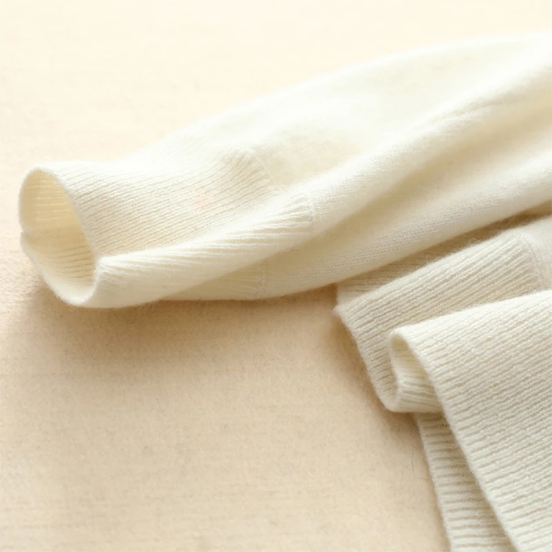 Осенний свитер из 100% кашемира Женский пуловер с глубоким v-образным вырезом