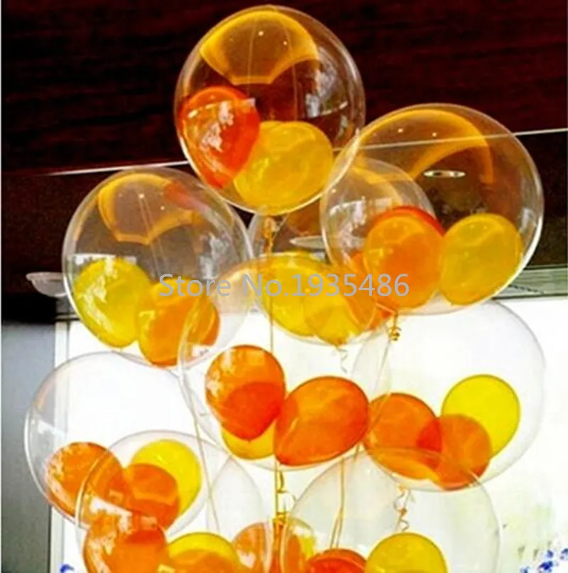 

2020 transparent balloon (100pcs/lots)12 inch transparent ball blasting latex balloon transparent clear