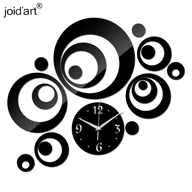 Модные 3d настенные часы для гостиной акриловое зеркало Крафт кварцевые