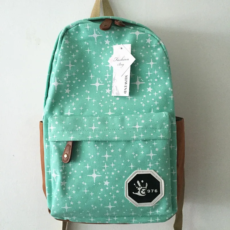 Miwind Лидер продаж холст Для женщин рюкзак большой Ёмкость школьные сумки для