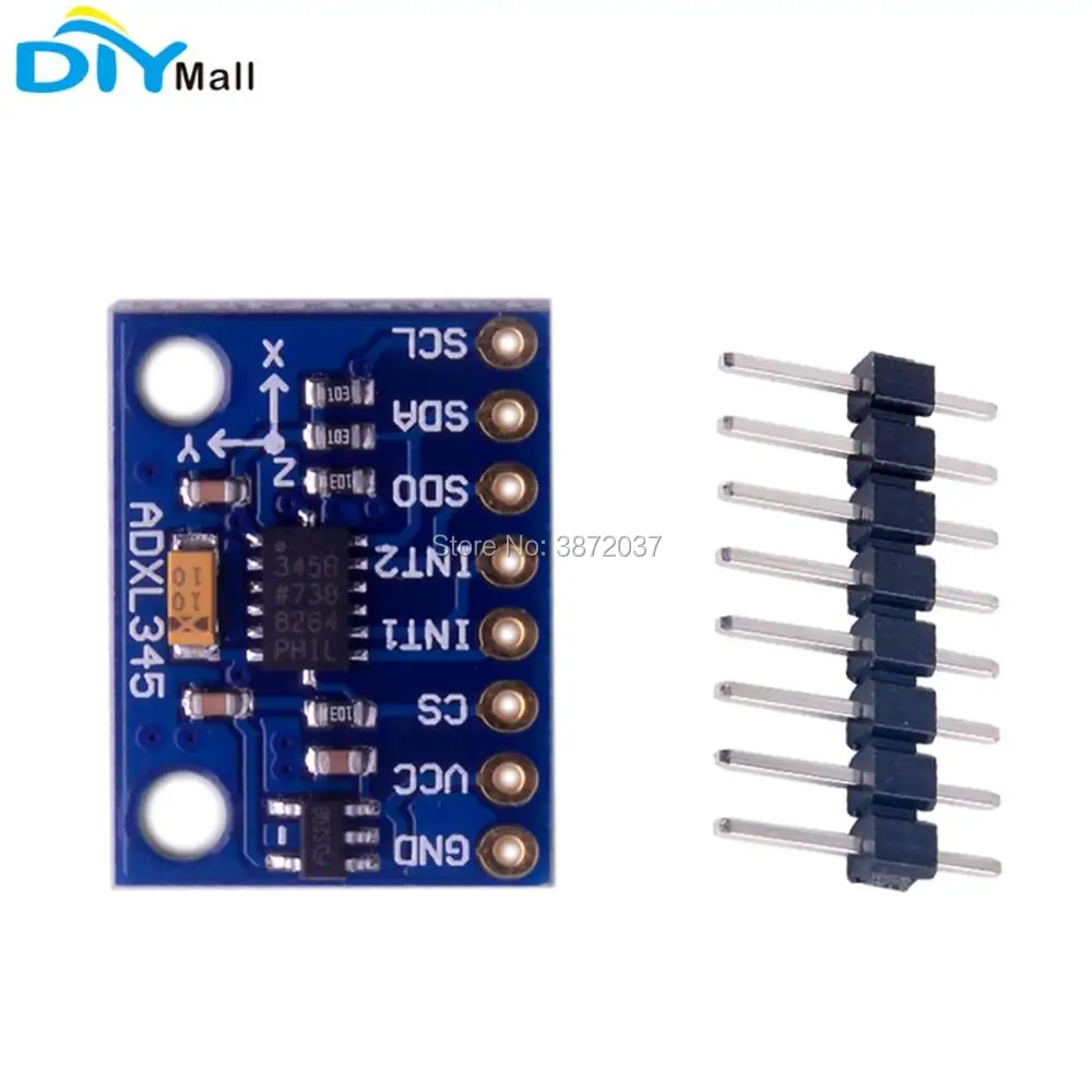 5pcs/lot GY-291 ADXL345 3-axis Accelerometer Sensor Acceleration Gravity Tilt Module IIC SPI Breakout Board for Arduino | Электроника
