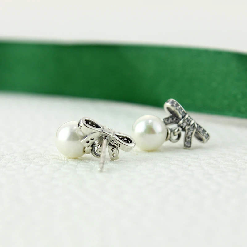 Женские серьги-подвески с бантом ROCKART классические романтичные серьги из