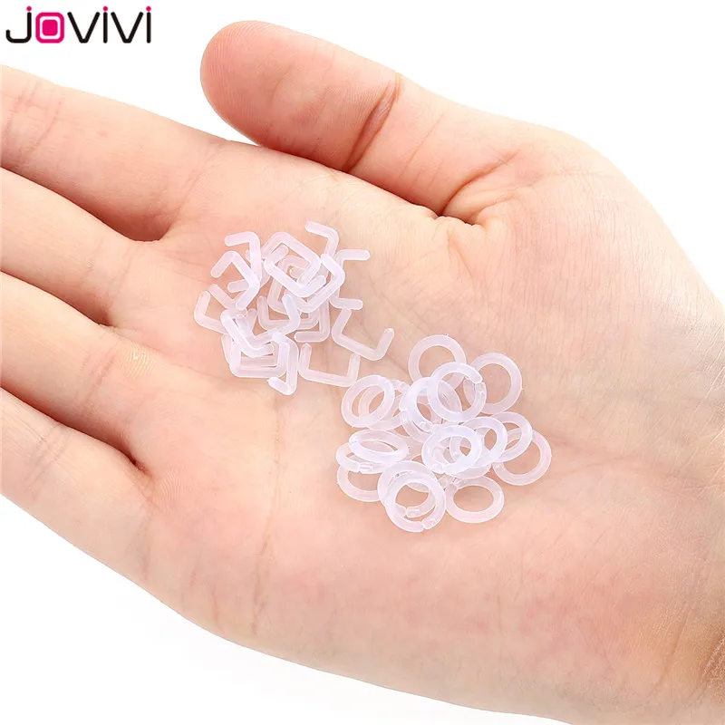 Jovivi 40 шт. 14 г 16 прозрачные гибкие акриловые кольца для перегородки носа фиксаторы