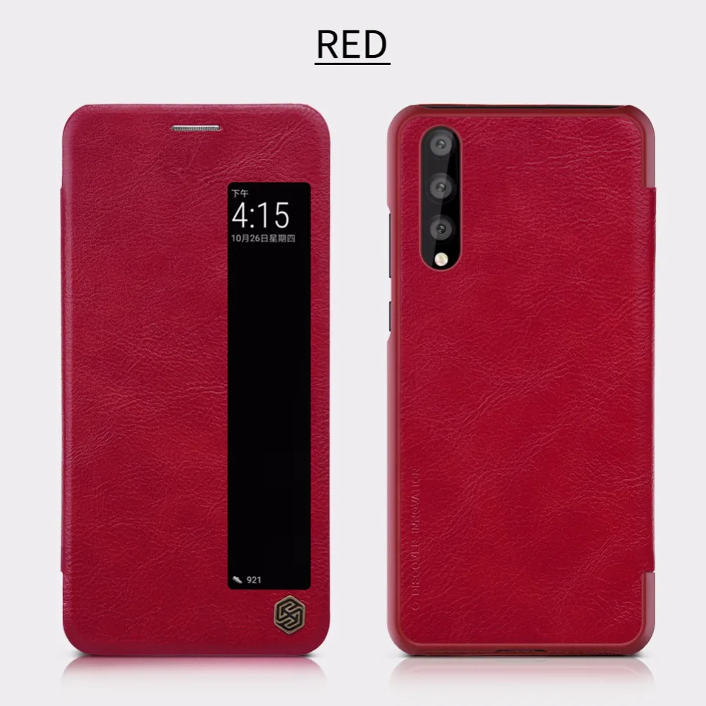 Чехол для huawei P10 Plus P20 Pro, умный чехол Nillkin QIN, роскошный кожаный чехол, защитный флип-чехол с функцией пробуждения/сна
