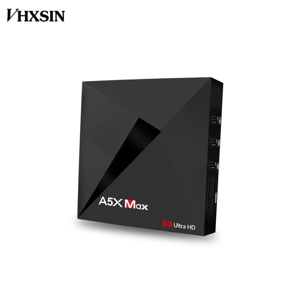 VHXSIN A5X MAX PLUS 5PCS/LOT Smart Android 9.0 TV Box 17.3 RK3328 Quad Core 4GB RAM 32G ROM | Электроника