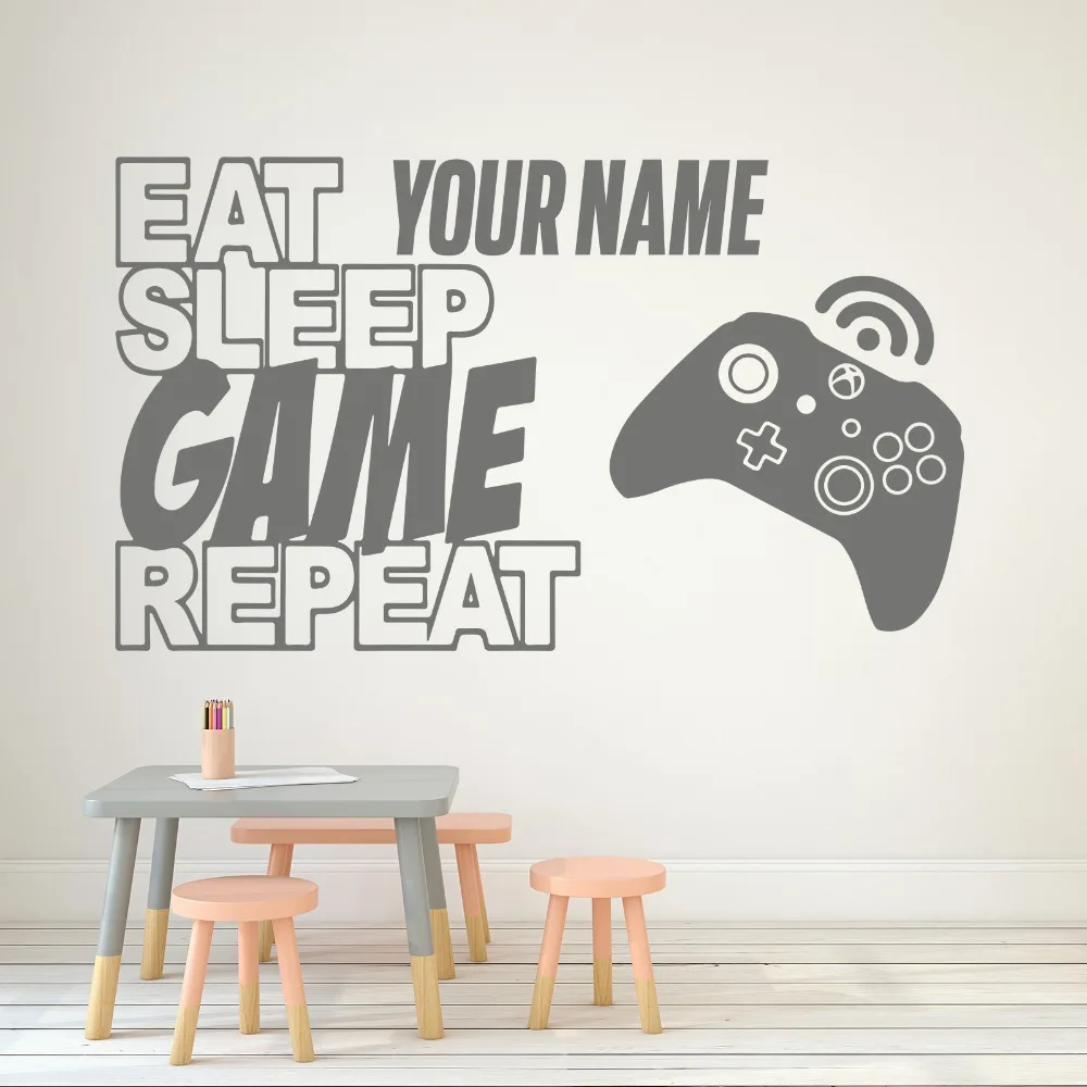 Настенная Виниловая наклейка с именем на заказ «Съешь спящий»