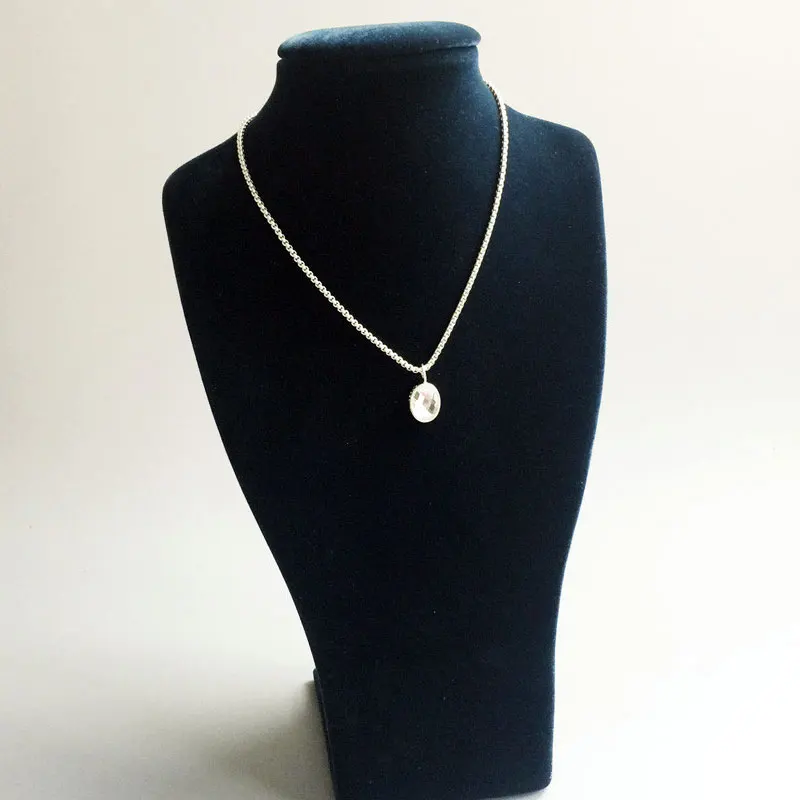 Овальные хрустальные подвески с белыми гранеными камнями Модная бижутерия