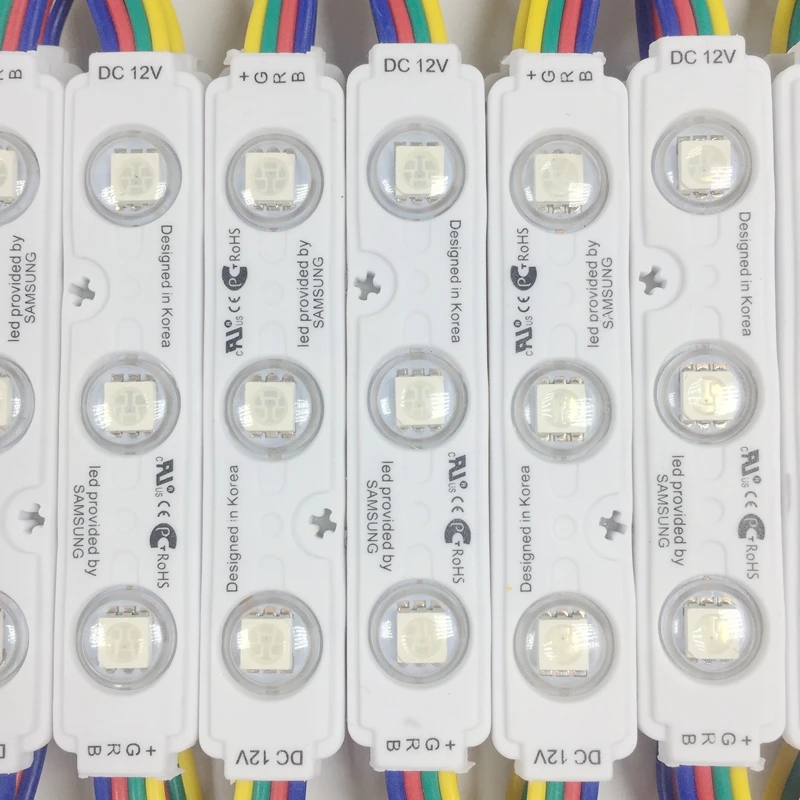 1000pcs 1.5W DC12V 5050 RGB LED Module waterproof IP65 Injection modules Sign for Shop banner wholesale | Лампы и освещение