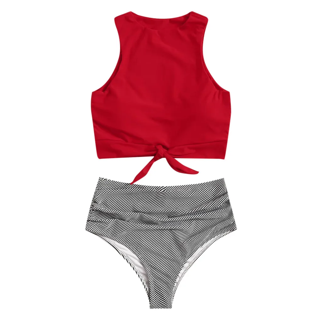 Бикини 2019 купальник женский с высокой талией танкини комплект бикини женская