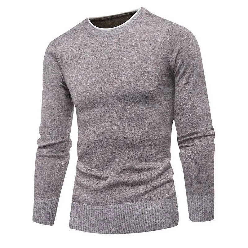 Мужской свитер с круглым вырезом повседневный удобный из синтетического волокна