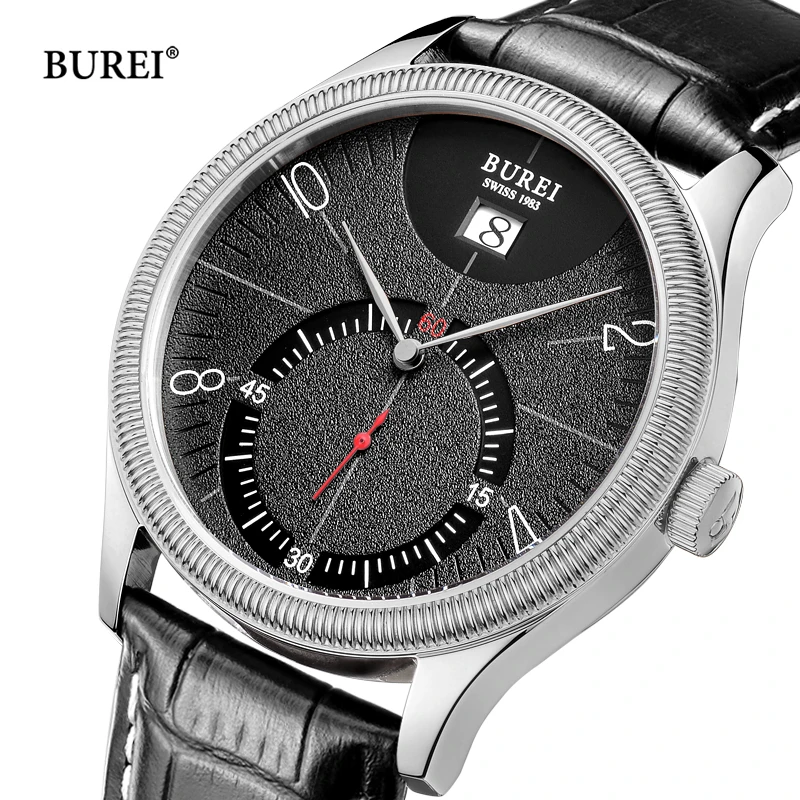 

Reloj Hombre BUREI Brand Business Watches For Men Luxury Waterproof Fashion Calendar Quartz Wristwatches Clock Relogio Masculino
