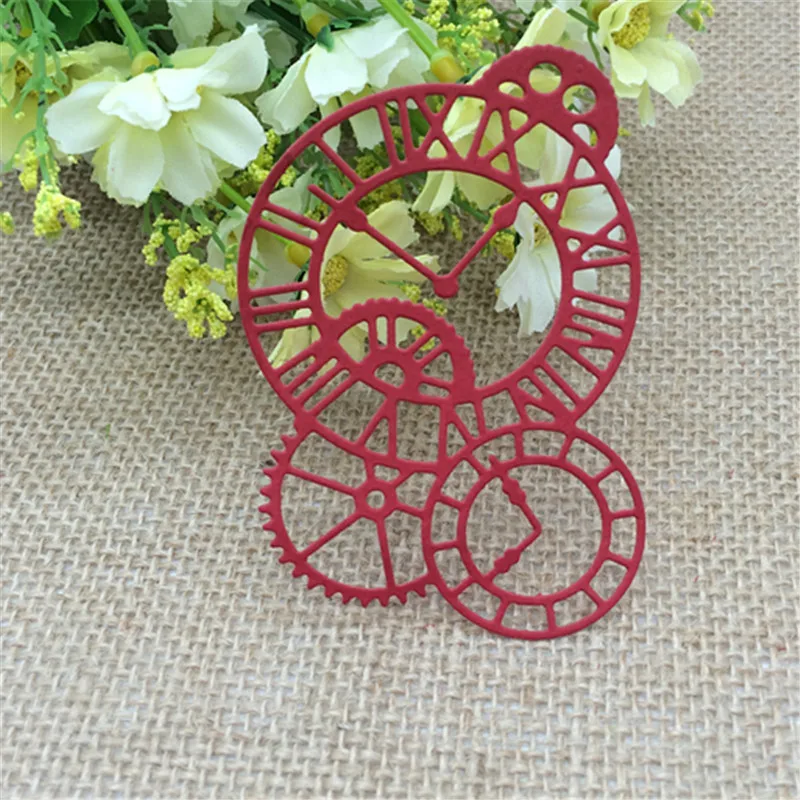 Металлические Вырубные штампы с часами по оси времени Трафаретный Скрапбукинг