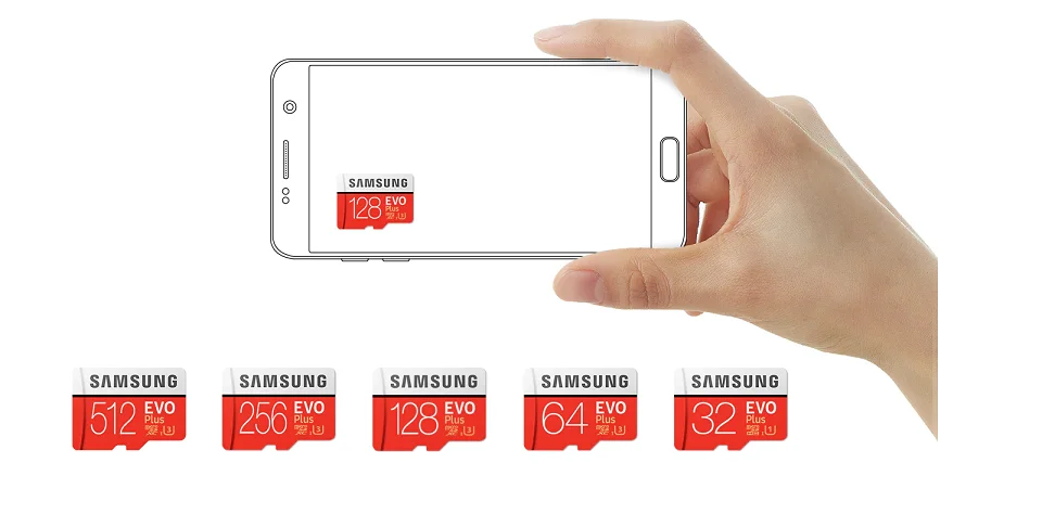 SAMSUNG EVO Micro SD 128GB 32GB 64GB 256GB 512GB U1 U3 Micro SD Card Memory Card 32 64 128 GB Flash Card SD/TF MicroSD for Phone