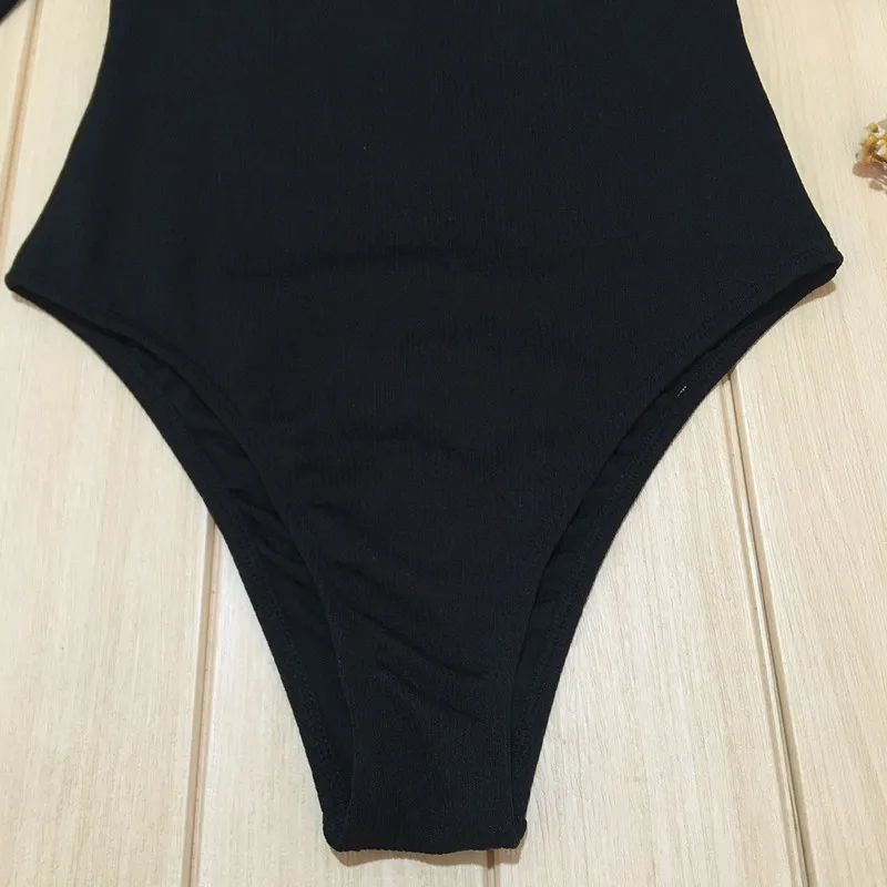 2019 Solid One Piece Swimsuit Women Tie Backless Swimwear Vintage Bathing Suit Sexy Bikinis Set Black Bodysuit Female Beach Wear | Спорт и