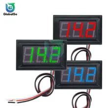 0,56 дюймов Мини Прямой ток Цифровой вольтметр 2 провода 3 провода DC4.5V до 30V 0.5" Индикатор напряжения панели дисплея Светодиодный дисплей Измеритель напряжения Для 6V 12V мотоцикл