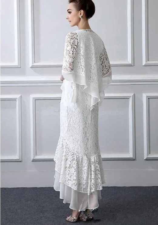 Новинка кружевные платья для матери невесты из двух предметов 2019 с жакетом