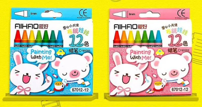 12 pcs color random 8/12/24 Цвета Творческий мультфильм нетоксичный восковой карандаш масляная живопись палку для детей школьного возраста, пастельные карандаши для рисования подарочные канцелярские товары - Цвет: 12 pcs color random