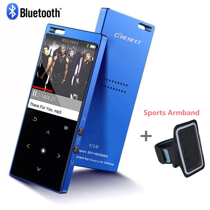 MP3 плеер с Bluetooth Встроенный динамик 8 ГБ/16 ГБ нажатием кнопки 1 дюймов Экран без