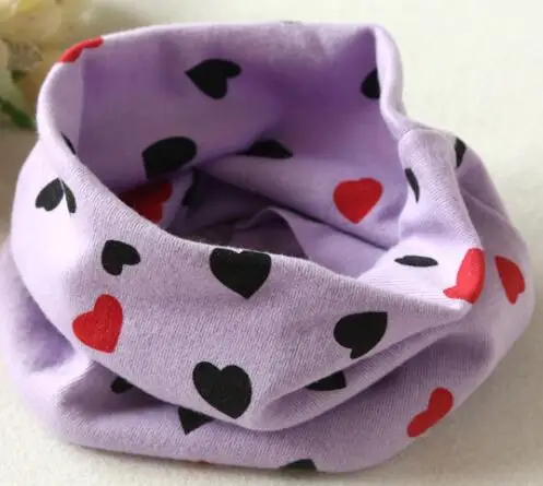 purple heart Коллекция года, весенне-осенний хлопковый шарф для девочек детский шейный платок с рисунком совы для девочек, детское кольцо с круглым вырезом, волшебный шарф для мальчиков, детская одежда - Цвет: purple heart