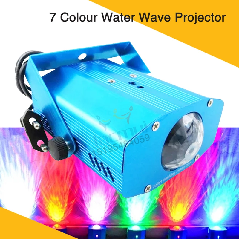 

5W Colorful Led Ripple Light 7 Colour Water Wave Projector For Opera Club Wedding Event Home Party