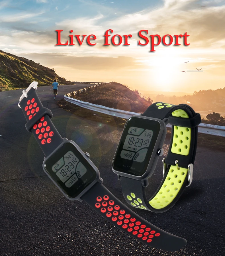 Ремешок для часов Amazfit Bip BIT PACE Lite 20 мм дышащий Молодежный спортивный|strap watch
