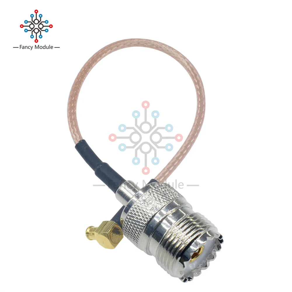 

15cm Cable MCX Male Plug Right Angle To SO239 UHF Female Jack RG316 6in Pigtail Connector