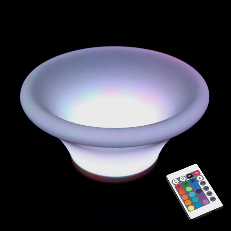 

D30*H16cm LED Flower Pot 16 Colour Changing LED Ice Beer Bucket Glowing Table Lamps Free Shipping 1pc