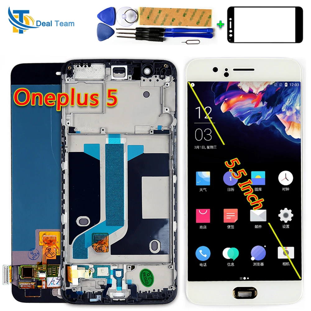 Сделка Замена команды для Oneplus Five oneplus 5 A5000 ЖК экран дисплей кодирующий