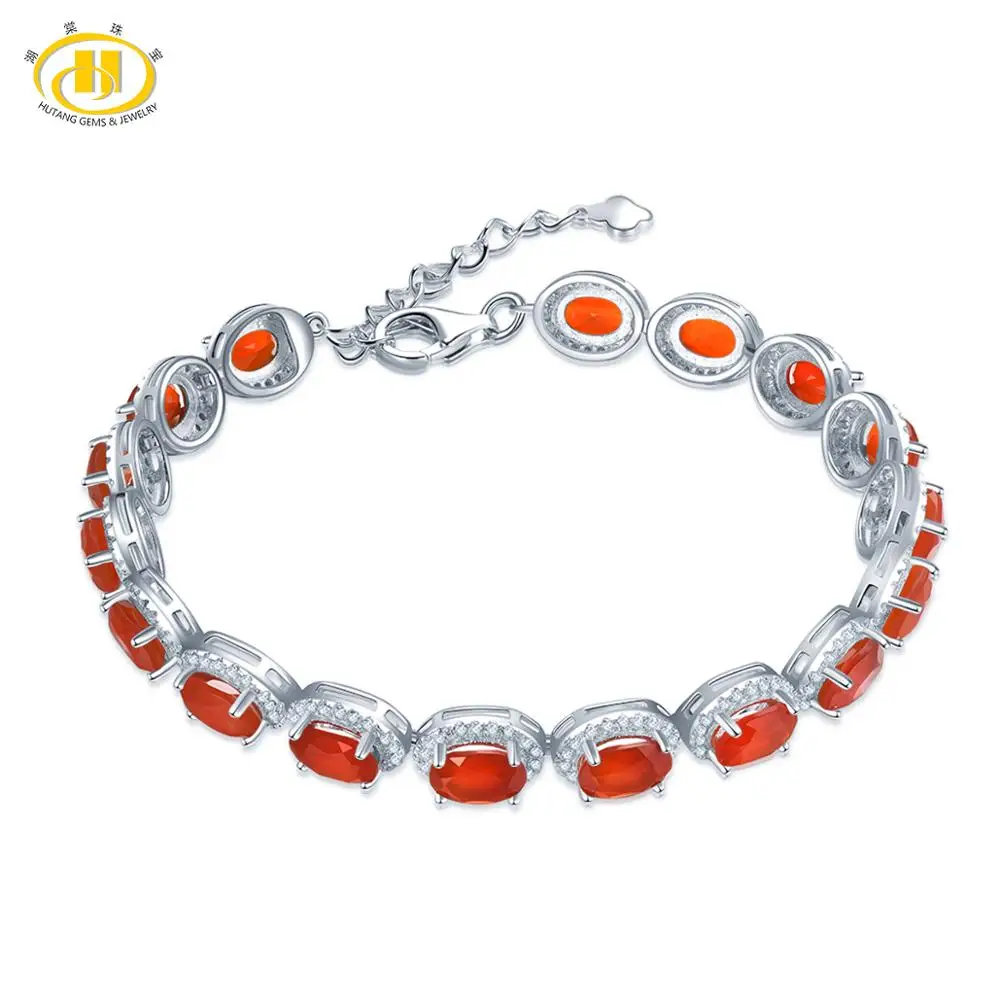 Женский браслет с натуральным агатом классическое ювелирное изделие из серебра