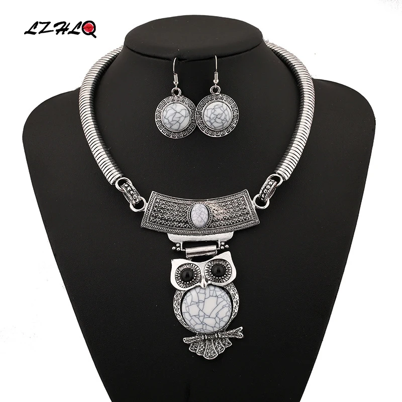 LZHLQ ожерелья-Чокеры в стиле ретро с подвеской виде совы модное женское ожерелье