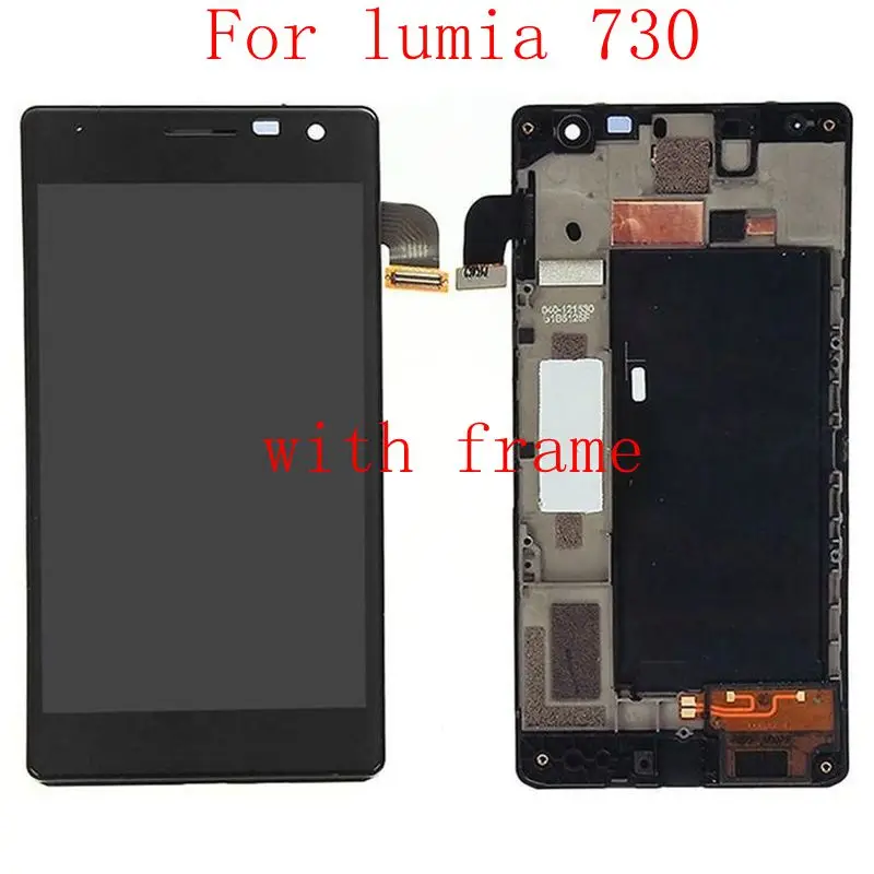 Для Nokia microsoft Lumia 730 735 RM 1038 1039 ЖК дисплей экран с сенсорным стеклом Digitizer + рамка