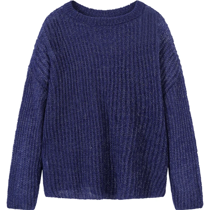 ELFSACK Autumn New Warm Women Sweater Casual Hand Knitted O-Neck Woman Pullovers Solid Loose Harajuku Femme Clothes | Женская одежда