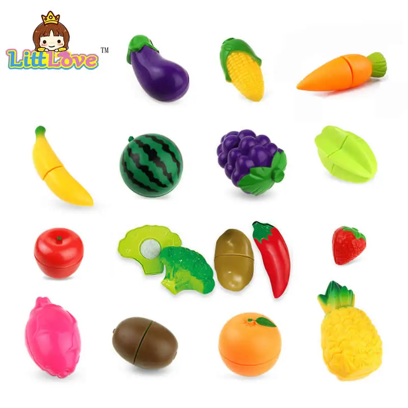 LittLove 13 шт./компл. пластиковая кухня ролевые игры еда фрукты овощи режущая игрушка